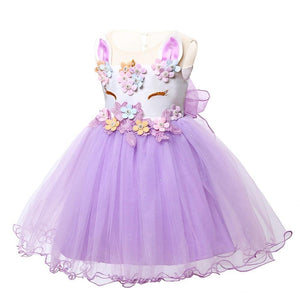 Unicorn Dress Costume Infant Party Dress For Baby Girls In elegant Style