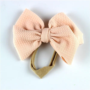 Modern New Headband with Messy Bow Baby Girls Hairbows Infant Solid Large Bow Turban Headwrap Newborn Bow For Girls