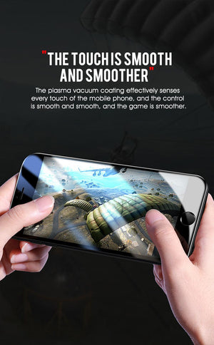 30D Curved Edge Full Cover Protective Glass On The For iPhone 7 8 6 6S Plus Tempered Screen Protector For X XR XS Max Glass Film Tempered Glass Anti Scratch Phone Screen Protector iPhone Glass