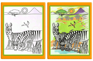 Modern Coloring Magic Water Drawing Book With Pen For Kids and Baby Educational Toy Animals Painting Writing Doodle Cloth Book Kids Drawing Board