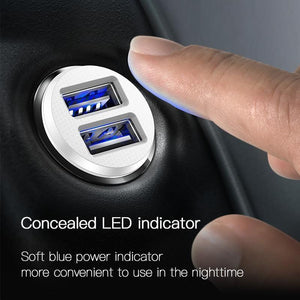 Dual Black USB Car Charger 3.1A Fast Car Charging Auto Charge Adapter Car-Chargers