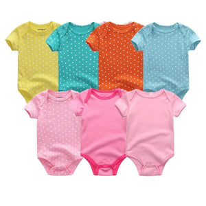 Unisex Newborn Baby Rompers Clothing Infant Jumpsuits 100%Cotton Children 7Pcs/Lot Set for Girls and Boys Jumpsuits For Kids