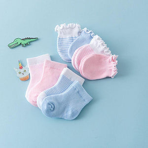 4 Pairs Children Newborn Socks Gloves Anti-scratch Breathable Elasticity Protection For Babies