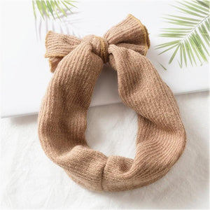 Modern Headbands Knitted Newborn Baby Bows Head Warm Headband Infant Toddler Hair Bow for Girls  Kids