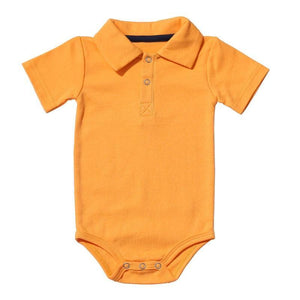 Summer Baby Boy/Girl Turn-down Collar Rompers Infant Newborn Cotton Clothes Jumpsuit