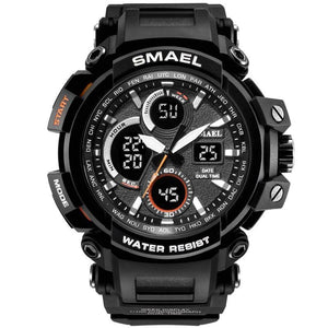 Orange Modern Sport  Waterproof 50M Men Watches With LED Digital Display In Military Armi Relogio Masculino Style