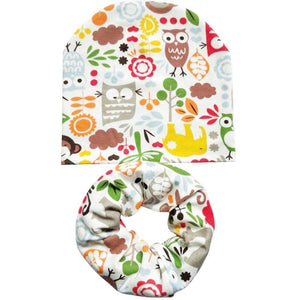 Modern Cartoon Cotton Baby Hat Winter Baby Girls Hat Newborn Boys Hats Kids Cap Scarf Set Children Beanies For Kids With Scarf