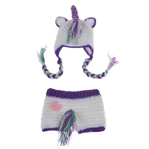 Modern Baby Cap Deer Design Handmade Crochet Deer Costume Set Knitted Hats And Toy For Girls and Boys Kids
