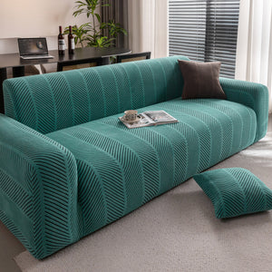 High Stretch Chevron Sofa Cover, Soft Washable Textured Jacquard Slipcover for Couch