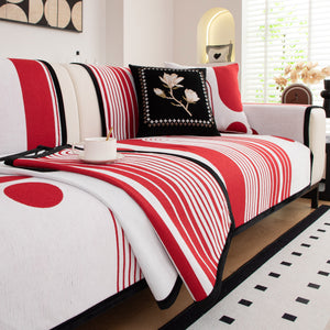 Modern Geometric Sofa Cover - Thick Woven, Pet Friendly, Stylish Couch Protector