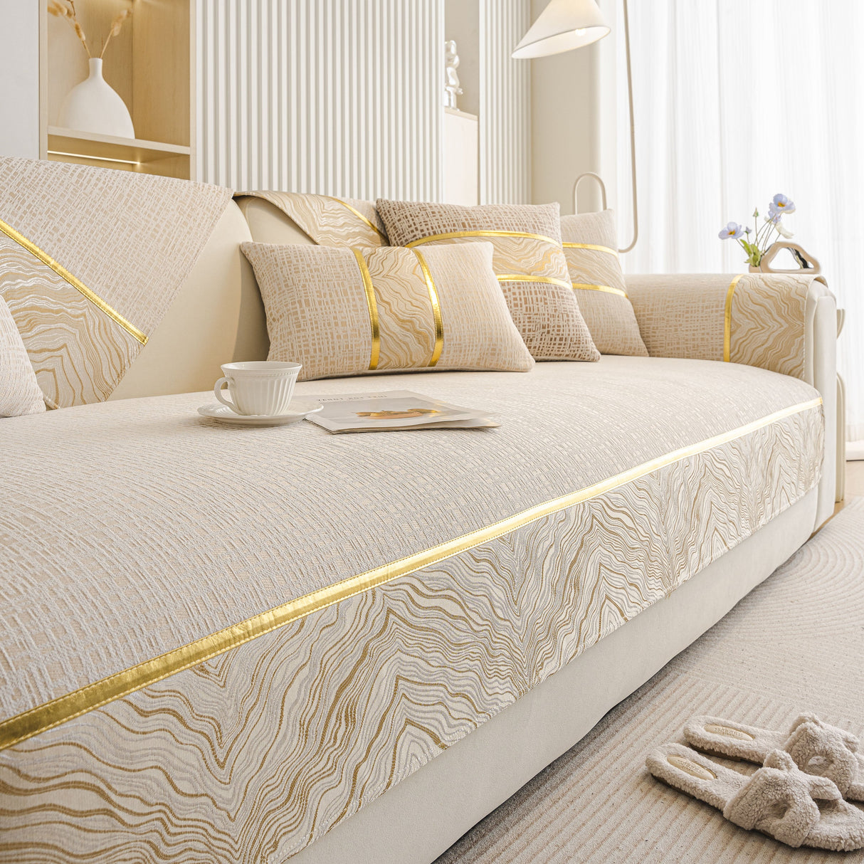 Modern Non-Slip Couch Slipcover, Soft, Durable & Washable Furniture Protector