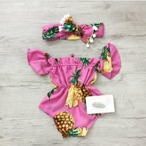Modern Elegant Baby Girl Flower Romper Jumpsuit Playsuit Outfits Clothes For Girls With Bow