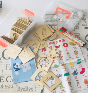 100Pcs Baby Toys Drawing Toys Coloring Board Children Creative Doodles Early Learning Education Toy Boy Girl Learn Drawing Tools