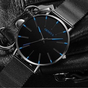 Minimalist Men's Fashion Ultra Thin Watch Simple Men Business Stainless Steel Mesh Belt Quartz Watch Relogio Masculino