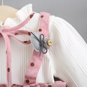 Modern New Baby Girl Dress Cotton Print Bow Princess Dress With Baby Headbands 2pcs Clothes Set With Bow