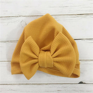 Elegant Winter Autumn Baby Girls Hat Big Bow Cotton Wool Knitted Thick Warm Baby Hat For Girls