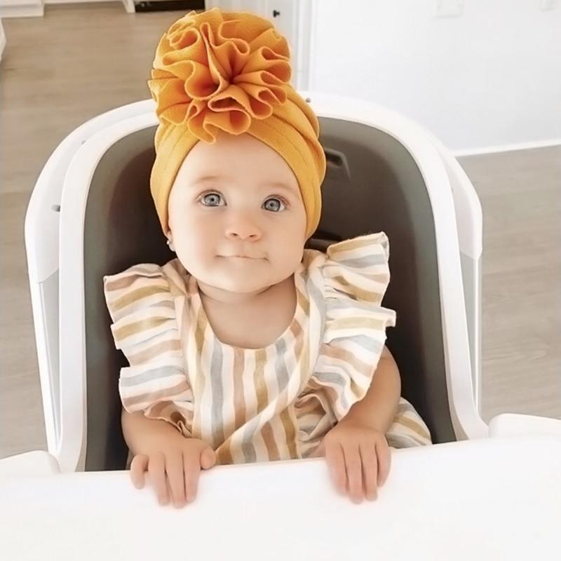 Modern New Lovely Flower Baby Girl Hat Turban Newborn Baby Cap Bonnet Kids Hat For Girls Baby In Trend Design