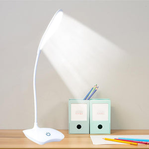 STEVVEX Reading Table Lamp LED Stand Desk Lamp With Rechargeable Battery Levels Brightness Study Reading Desk Lamp For Student Office