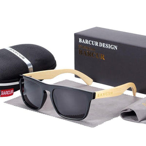 Polarized Bamboo Elegant Wood Sunglasses for Men and Women in Famous Retro Classic Style  Design With UV400 Protection