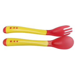 Unique Spoon and Fork Set For Newborn Baby Eating Training Easy To Hold for  Feeding Food Children Flatware Feeding Forks