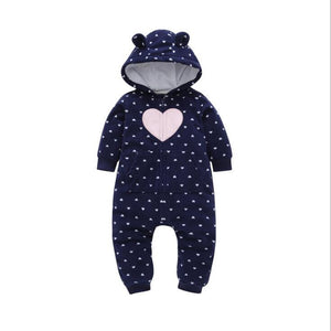 Modern Colorful Interesting Newborn Baby Unisex Warm Clothing Long Sleeved Cotton Romper For Kids