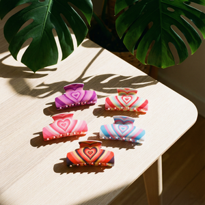 Hair Clip Gift Box | Groovy 70s Hair Claw Clips Set of 5