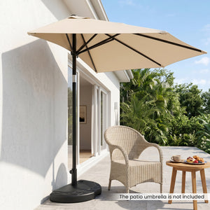 Half Round Patio Umbrella Base 44 lbs Water and Sand Fillable