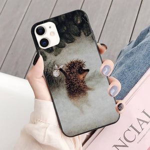 Bright Hedgehog In The Fog Phone Case For Iphone 13 8 7 6 6s Plus X 5s Se 2020 Xr 11 12 Mini Pro Xs Max Screen Protector soft Flexible Silicone Gel Rubber Bumper Cover