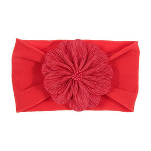 Cute 1PCS Baby Girls Lotus Flower Nylon Headband Knot Elastic Newborn Toddler Headwraps Kids Hair Accessories Gifts