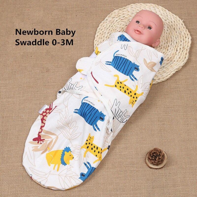 Baby Blanket Infant Cotton Breathable Envelop Swaddle Blankets For Newborn Baby Hooded Sleepsack