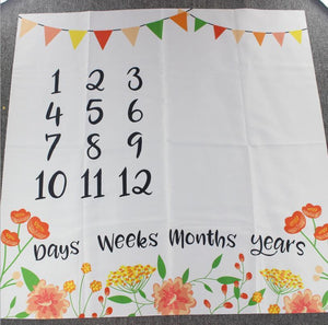 Newborn baby Monthly Growth  Blanket Photography Props Background Cloth For Baby