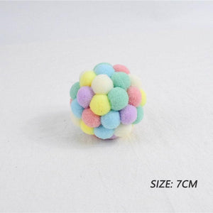 Fashion New Plush Pet Toy Cat and Dog Self-Hey Funny Cat Bite-Resistant Toy Ball Cute Funny Interactive Toy Balls For Cats Multicolor Toy Balls For Cat