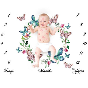 Cartoon Pattern  Baby Photo Props Background Blankets Play Mats Backdrop Cloth Calendar Photo Accessories Blanket For Baby