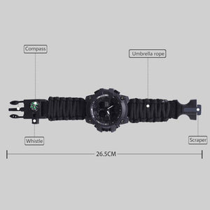Military Survival  Men Watch With Compass/whistle /scraper/Waterproof 30M Outdoor Men Sports G Style -Shock Watch Relogio Masculino