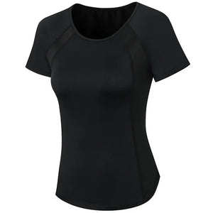 Women's Breathable Mesh Running Shirt   Quick Dry  Elastic Yoga Top