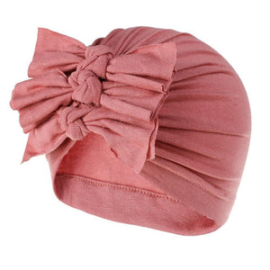 Modern Turban Baby Girls Bow Turban Hats Cotton Kids Beanie Children Hats Accessories For Girls Baby