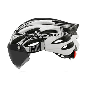 Visored Bike Helmet with LED Light
