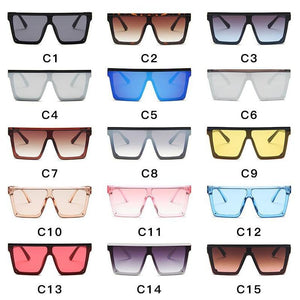 Retro Modern Elegant Square Sunglasses for Women and Lady With Big Frame Fashion Girls Sunglasses In Vintage Style With UV400 Protection