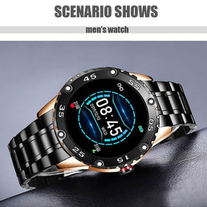 New Smart Watch For Men  With IP67 Waterproof Protecion and Heart Rate Fitness Tracker Pedometer For Android and IOS sistems Steel Band Sports Men Smart Watch