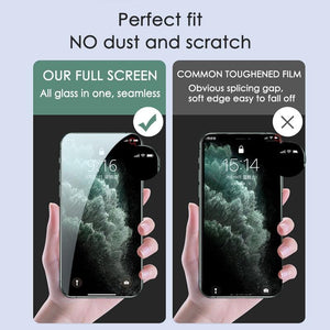 3pcs Full Cover Protective Glass On For Iphone 11 12 13 14 Pro Max Screen Protector For Iphone X Xr Xs Max 7 8 6s Plus Se Glass Full Screen Protector Edge To Edge Full Screen Coverage