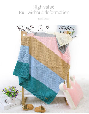 Baby Blankets Knitted Swaddle Wrap Envelopes for Stroller Bedding Blankets for Infants Soft Warm Sleep Covers Blanket for Kids