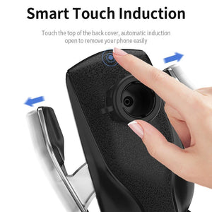 Automatic Luxury Clamping 10W Wireless Charger Car Phones Holder Smart Sensor Air Vent Mount Mobile Phone Stand