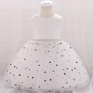 New Baby  Dots Printing Princess  Birthday Dress Ball Gown  Clothing Unique Design Perfect Gift