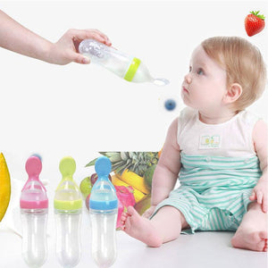 Baby Feeding Bottle Squeeze Feeding Spoon Milk Bottle Baby Training Feeder Food Supplement For Baby
