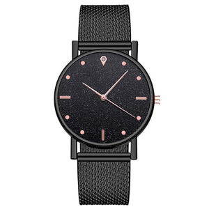 Cusual Ladies Watch Romantic Starry Sky Dial Women's Quartz Fashion Wristwatch  For Women and Girls