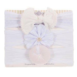 Fashion Baby Nylon Bow Headband Newborn Bowknot Round Ball Head wrap Flower Turban Girls Hair Bands Bow For Kids
