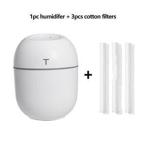 New Ultrasonic Mini Air Humidifier 200ML USB Aroma Essential Oil Diffuser Home Car Fogger Mist Maker with LED Night Lamp