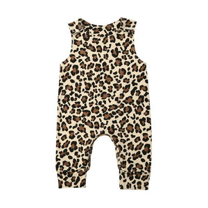 Newborn Baby Girl/ Sleeveless/ Long Sleeve Leopard Romper Jumpsuit Outfit For Babies In elegant Modern Deisgn