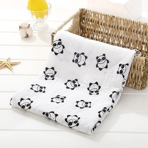 Muslin Cotton Diaper Baby Blankets Newborn Swaddle Blanket Infant Multi Purpose Bath Towel