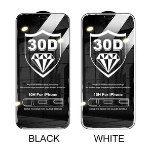 30D Full Cover Protective Glass On For Iphone 13 12 11 14 Pro Max X Xr Screen Protector Iphone 6 7 8 14 Plus Tempered Glass Film Ultra Tough Tempered Glass Screen Protector For Iphone